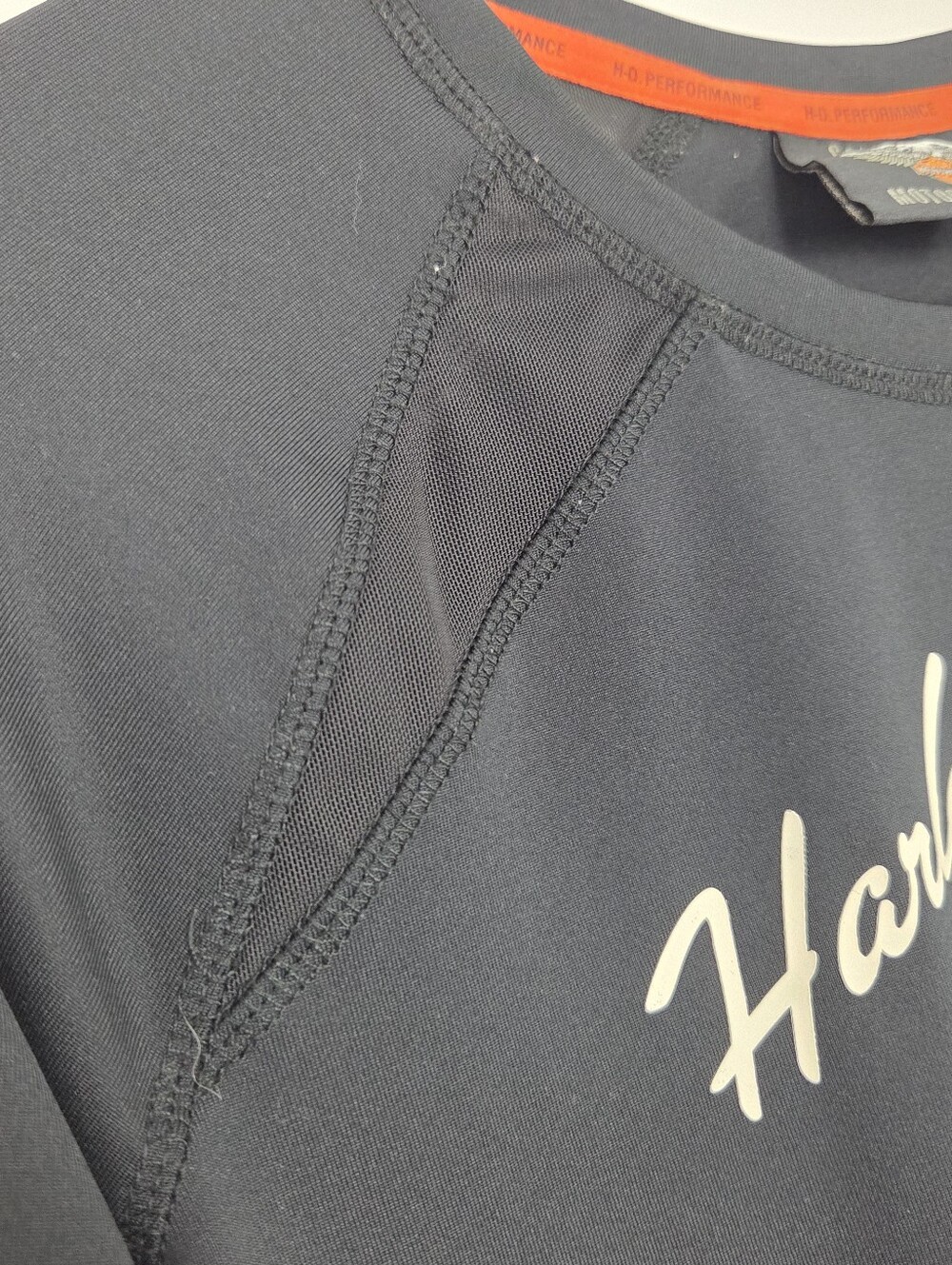 Harley-Davidson Women's Performance Coolcore Long Sleeve Thumb-Hole Black Top M - Picture 9 of 9